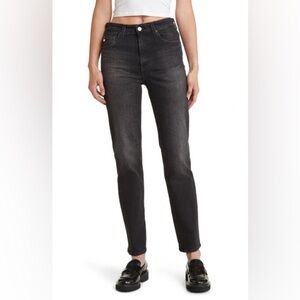 NWOT AG Saige Ankle Straight Leg Jean 6 Years Catalyst Black Grey Denim Women 29